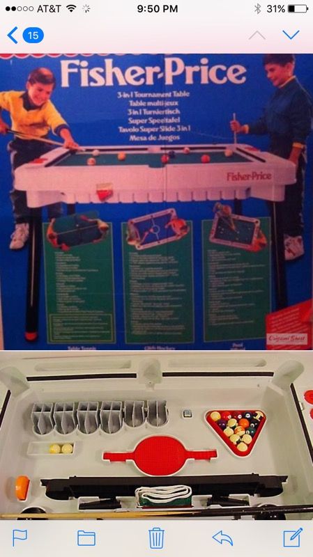 Fisher price 3-in-1 pool table tennis table Air hockey