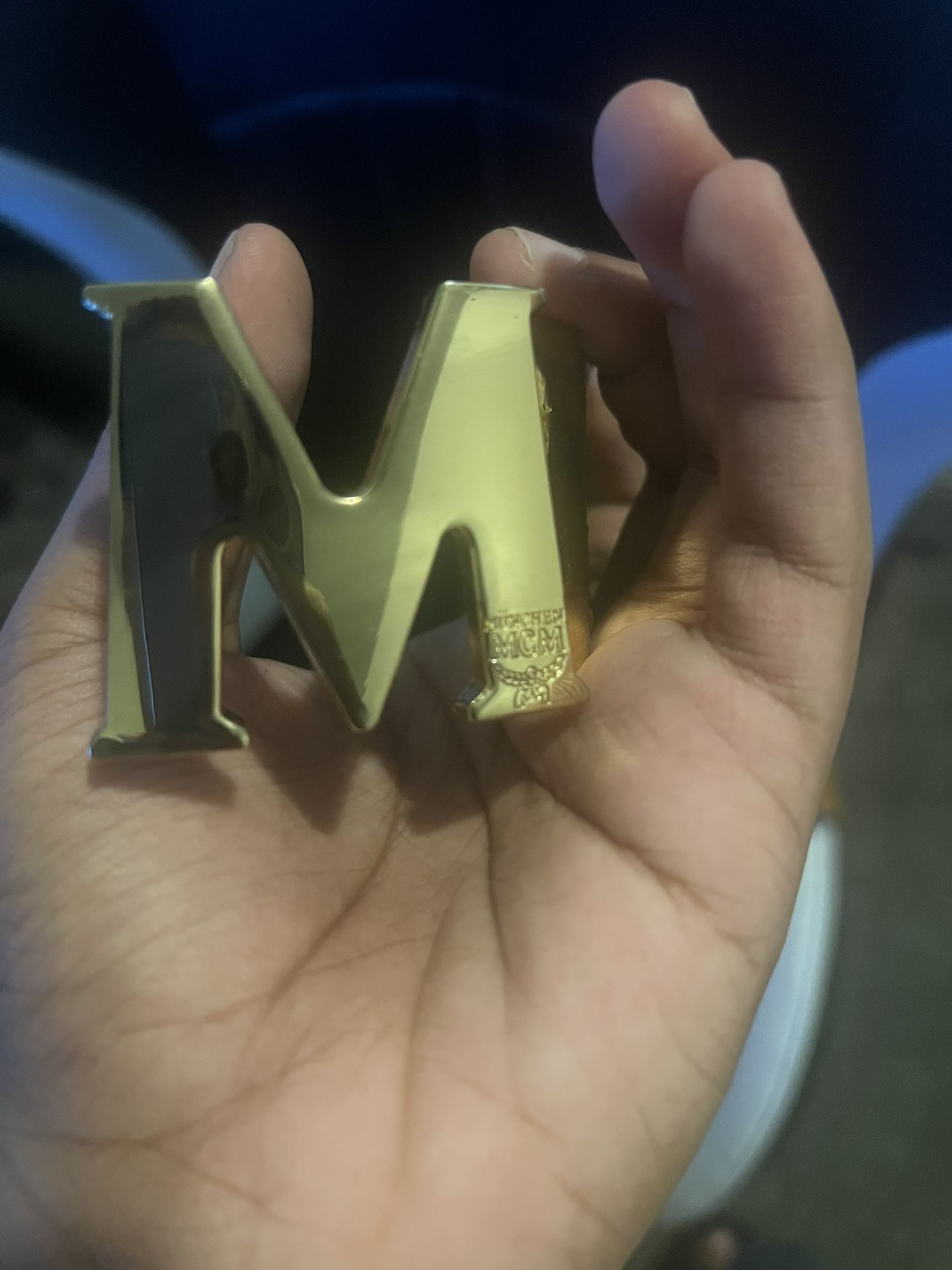 Mcm Belt Tan/brown And Black