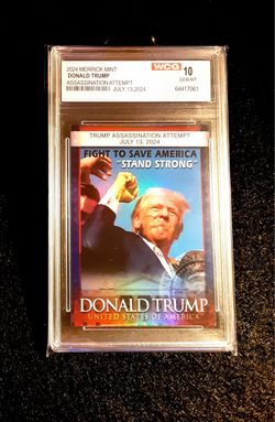 Donald Trump 2024 Merrick Mint Graded WCG 10 STAND STRONG 