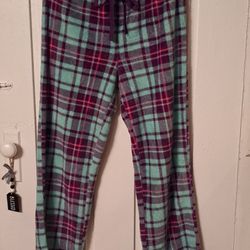 Women's Pajama Pants Size Large 12-14 Secret Treasures Blue Purple & Pink