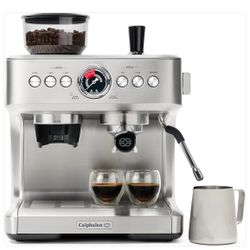 Calphalon Temp IQ Espresso Machine With Grinder, Dual Thermoblock, And Milk Frother