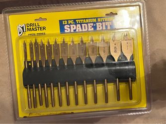 Drill Master 13 Pc. Titanium Nitride Spade Bit Set