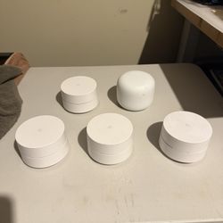 Google Wifi System - 4x Gen 1 Google Routers + Nest Wifi Point 