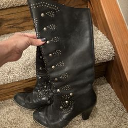 Soft Black Leather Boots