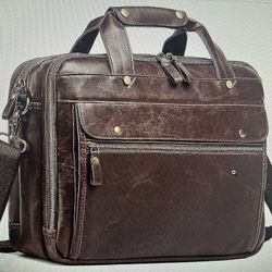 Leather briefcase for Men / Laptop messenger Bag