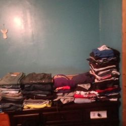 5 Piece Bundle Of Clothes. Hoodies. Denim. Shirts. Etc