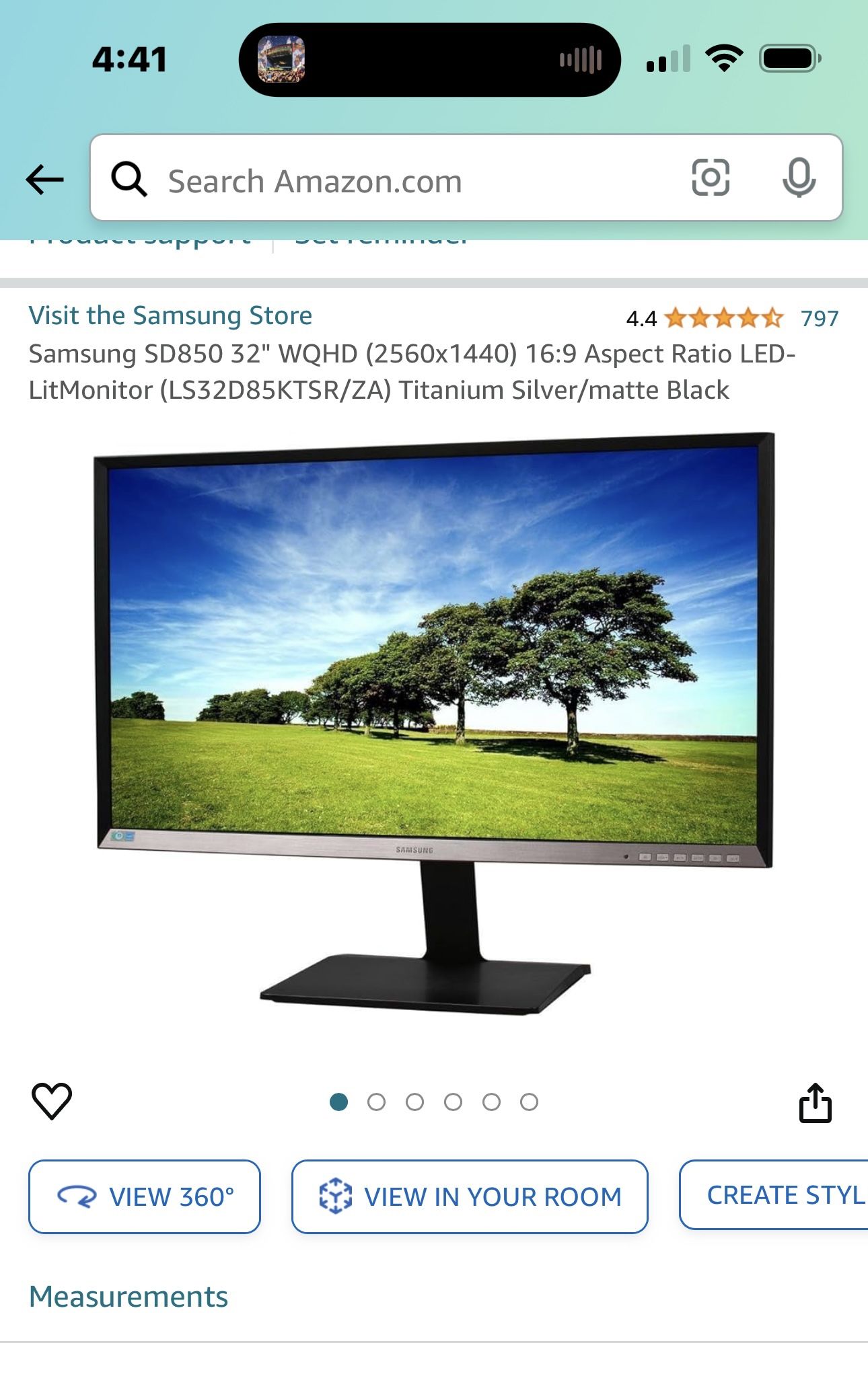 32 Inch WQHD monitor 