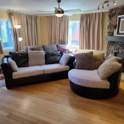 Sofa and Round Love Seat $150 OBO