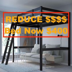 Black Full Bunk Bed + Full Mattress – Like New (Las Vegas / Summerlin)