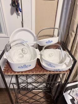 Vtg. Blue cornflower, corning ware 915-919