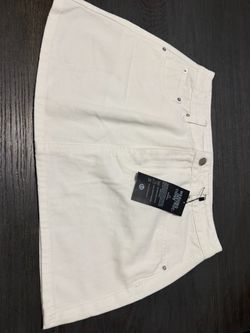 White Denim Mini Skirt Size M