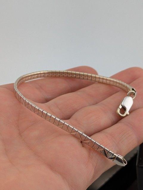 7"MILOR ETCHED 925 SILVER BRACELET