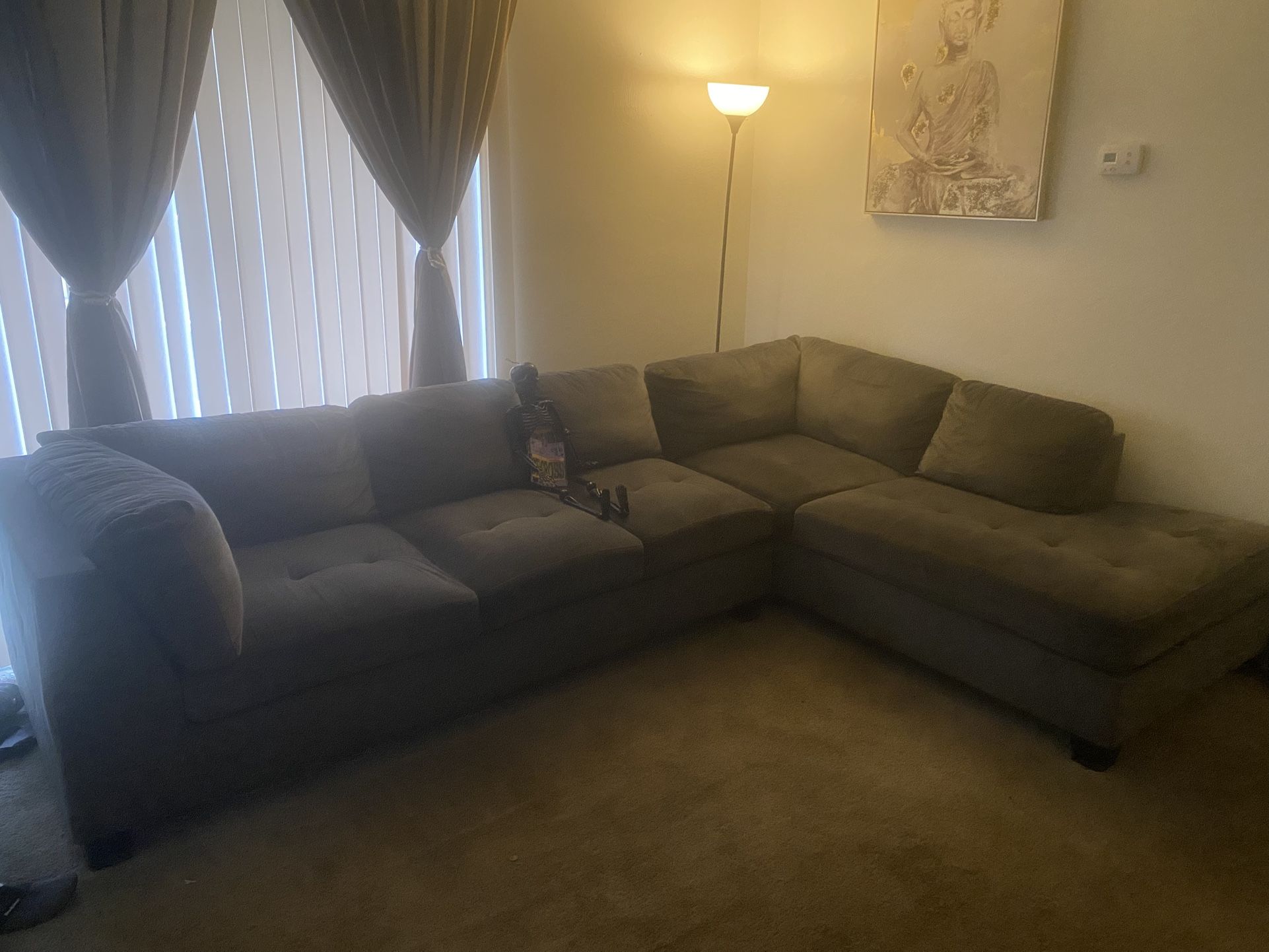 Two Piece Gray Sectional