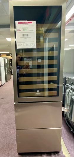 Vinotemp 23.8-in W 100 -Can Capacity Stainless Steel Buil Beverage Refrigerator with Glass Door
