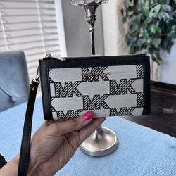 Michael Kors Jet Set Travel Large Double Zip Wristlet Wallet