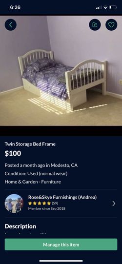 Twin Storage Bed Frame