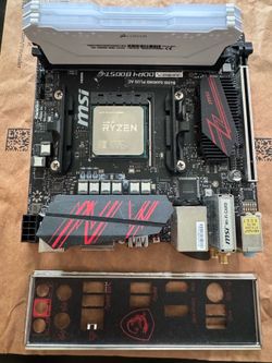 Msi itx mobo, Ryzen 3, and Corsair ram