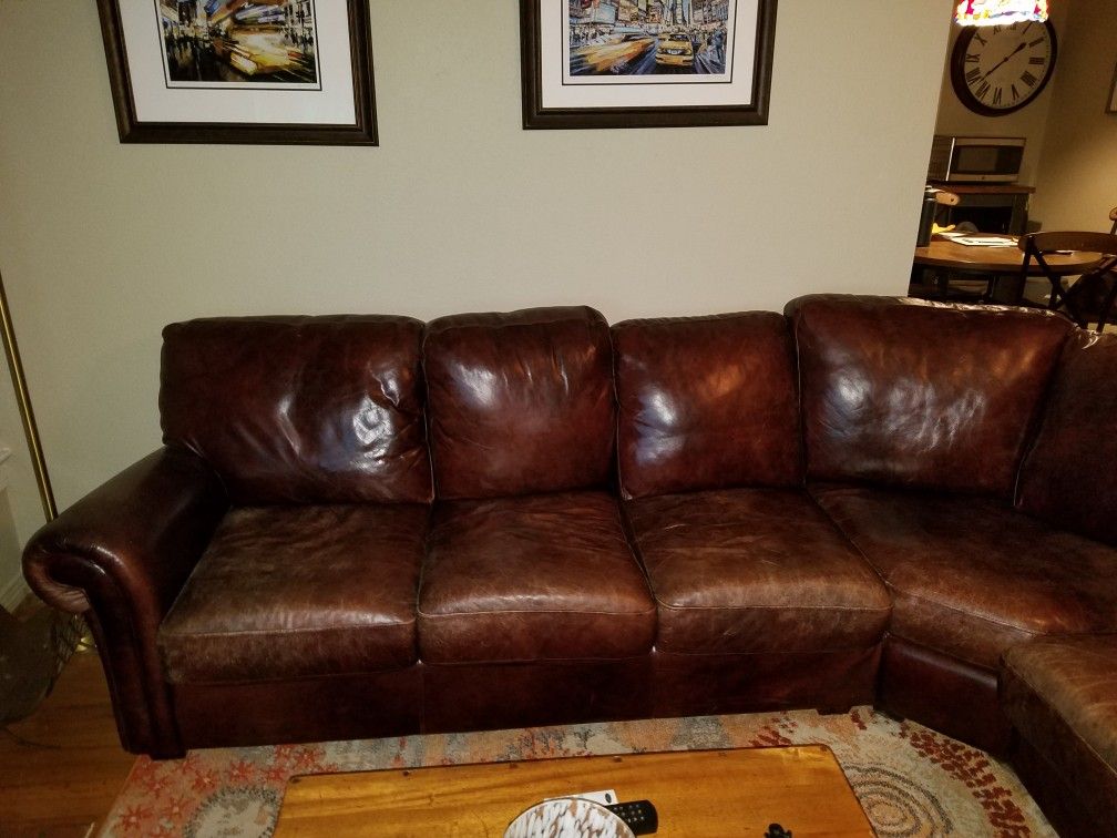 Leather Couch for sale for Sale in Dallas, TX OfferUp