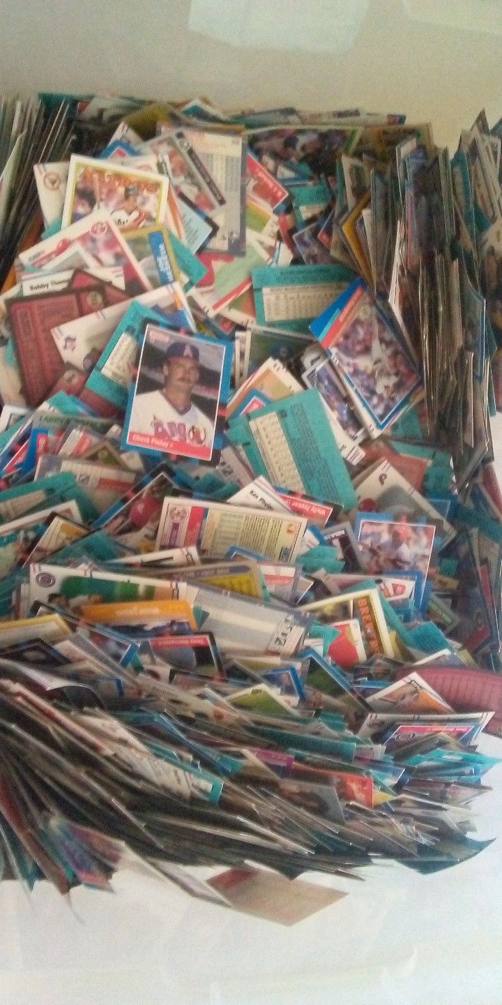 Full Container Of Baseball And Basketball Cards