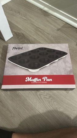 Parini Cookware Glazed Non-Stick Stoneware Muffin Pan