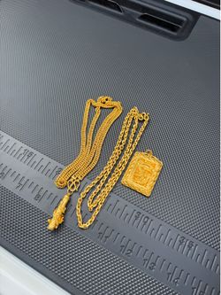 24k Gold Necklace & Pendant