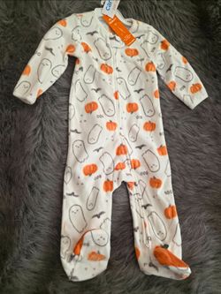 Carter's Baby Ghost and Pumpkin Fleece Footed Pajamas