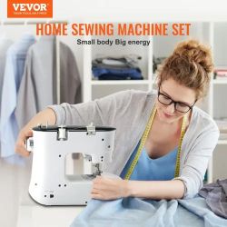 VEVOR Sewing Machine, Portable Sewing Machine for Beginners with 12 Built-in Stitches, Reverse Sewing, Dual Speed Kids Sewing Machine with Extension T