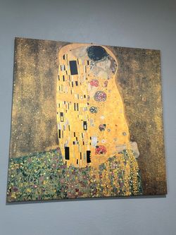 Gustav Klimt- “The Kiss” (35 1/2” X 35 1/2)