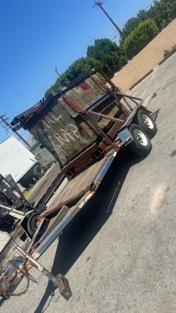 20ft trailer with metal bin