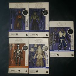 Star Wars Black Series The Mandalorian/Grogu First Edition White Boxes Wave 2 Set of Five