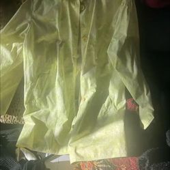 LL Bean green rain jacket