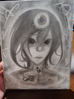 Original Surreal Figure Canvas Painting