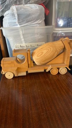 Handmade Wooden Toy Cement Mixer Truck
