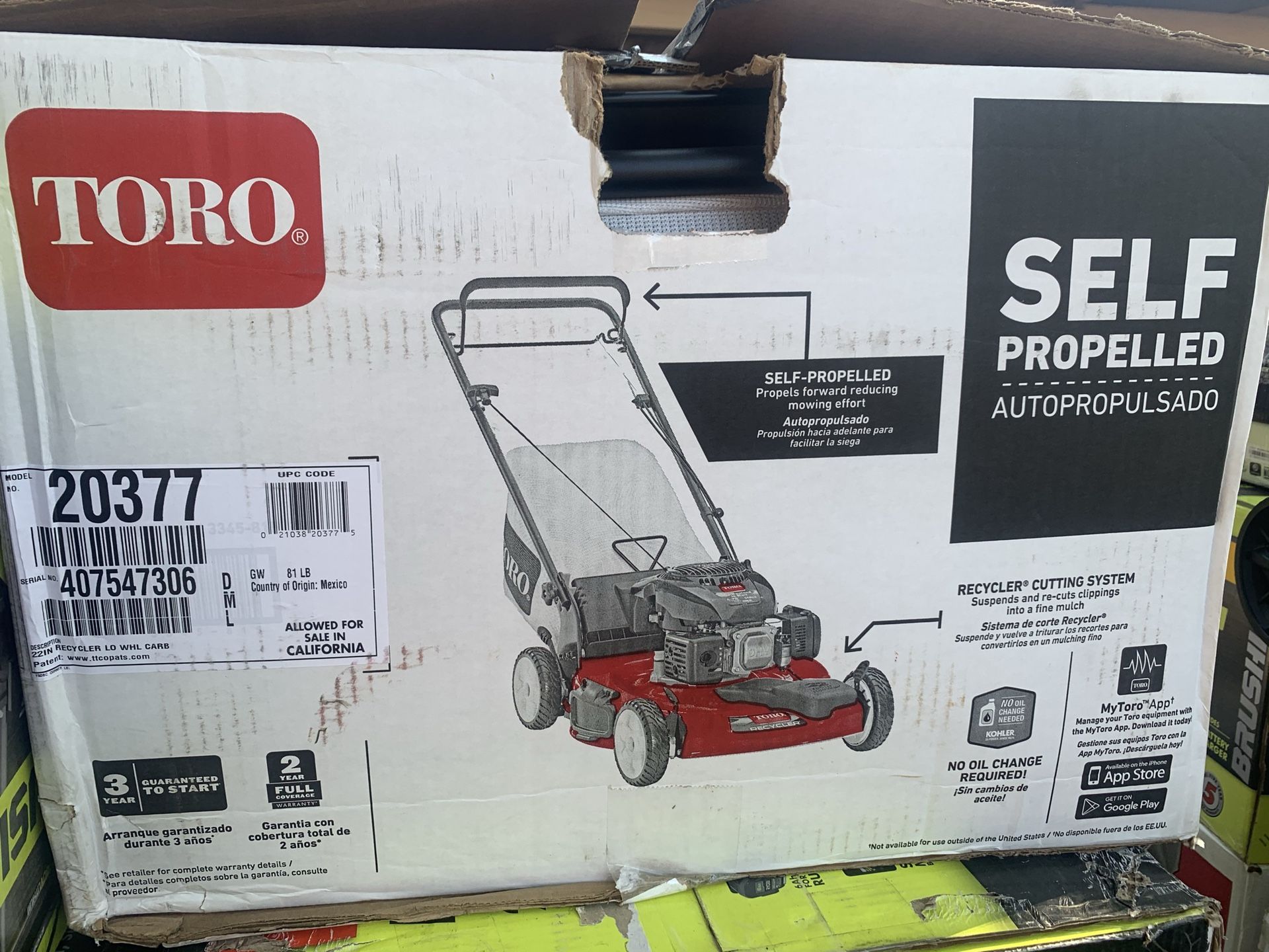 Toro lawn mower