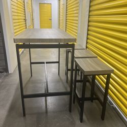 Table Set With Stools 