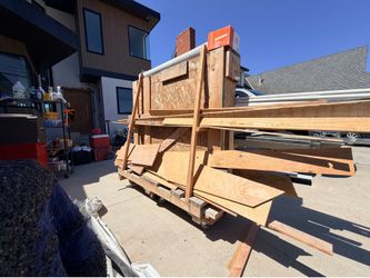 Wood Cart Storage Rack