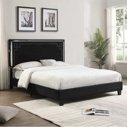 New Queen Size Led Bed With Mattress, Including Free Delivery Pay On Arrival