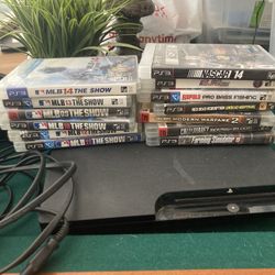 PS3 With Controller And Games