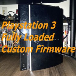 PlayStation 3/PS3 Console Over 150 PS3 And PS2 Games Installed $125.00