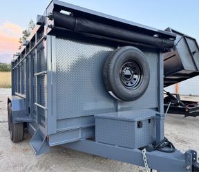 Brand New 14ft Long HEAVY DUTY SCISSOR LIFT Hydraulic Dump Trailer FULLY LOADED 💪🏻 ‼️Top of the Line‼️