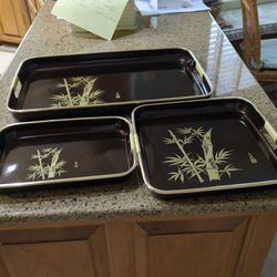 3 serving trays set