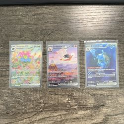 Pokemon 151 Venusaur ex ,Charizard ex, Blastoise ex