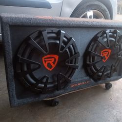 Rockville Rg212ca Dual 12 inches Slim Vented Powered Car Subwoofer Enclosure 2000 Watt

