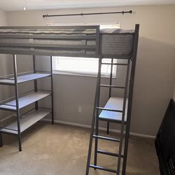 Loft bed with desk