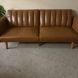 Brittany Vegan Leather Convertible Sofa