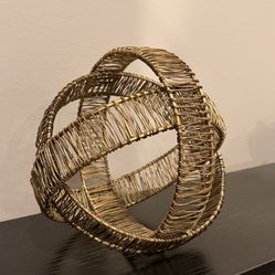 Striking Gold Decorative Sphere 8”