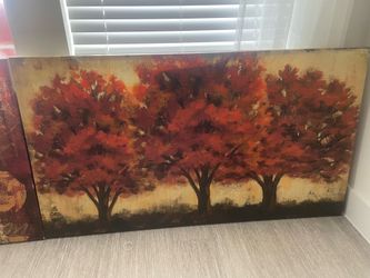 2 Large Wall Art Canvases – Selling Together
