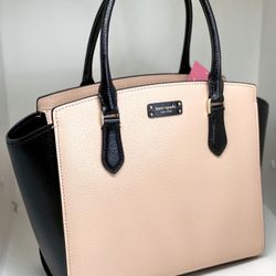 KATE SPADE NY🔥NWT🔥TWO-TONE LEATHER SATCHEL