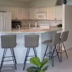 4  Swivel Leather Bar Stools Or Sets Of 2 