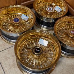 13x7—14x7…ALL GOLD ….Zenith Style W Custom Tyres Of Your Choice 